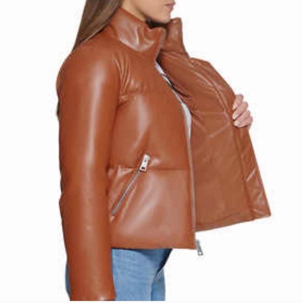 Levi's Ladies' Faux Leather Puffer Jacket - Picture 3 of 5